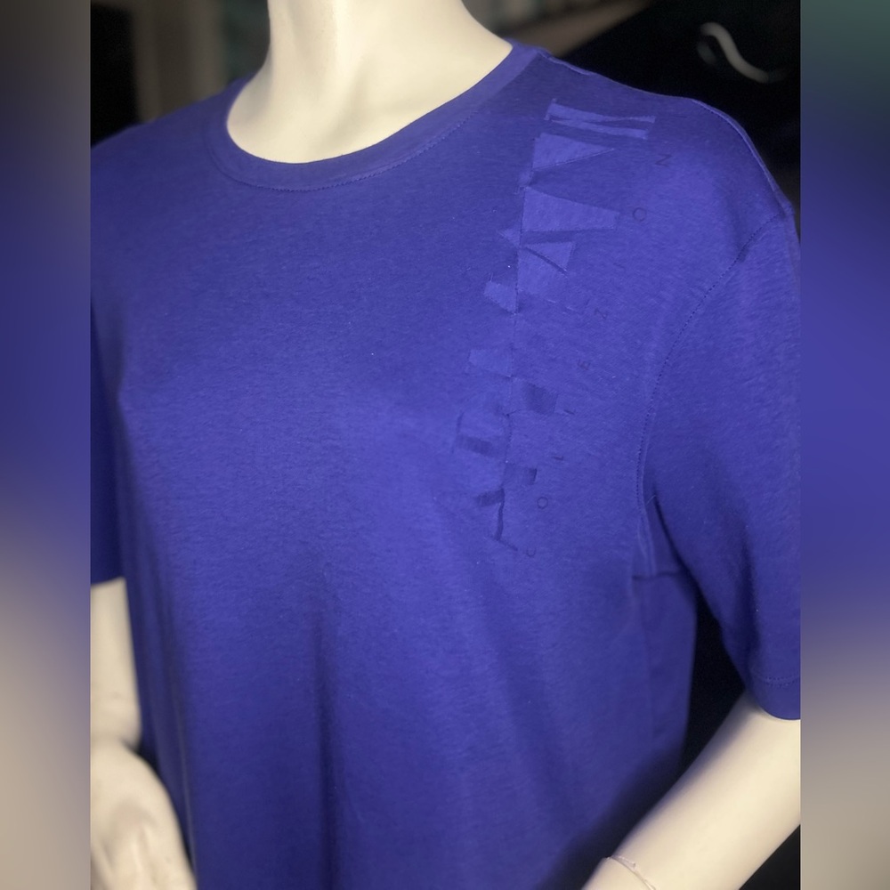 Armani Collezioni Men's Blue T-Shirt